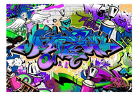 Artgeist Graffiti Violet Theme Fotomural Tejido No Tejido | Yourdecoration.es