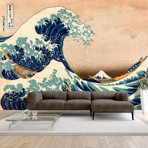 Artgeist Hokusai The Great Wave off Kanagawa Reproduction Fotomural Tejido No Tejido Ambiente | Yourdecoration.es