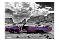 Artgeist Retro Auto op de Colorado Desert Fotomural Tejido No Tejido | Yourdecoration.es