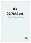 Aurora Aluminio Marco de Fotos 29-7x42cm Blanco Muy Brillante Parte Delantera Tamano | Yourdecoration.es