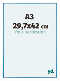 Austin Aluminio Marco De Fotos 29 7x42cm A3 Acero Azul Delantera Tamano | Yourdecoration.es