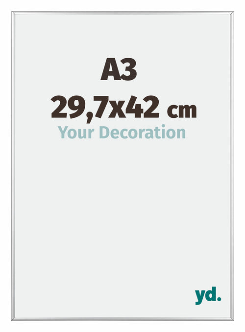 Austin Aluminio Marco De Fotos 29 7x42cm A3 Plateado Muy Brillante Delantera Tamano | Yourdecoration.es