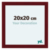 Como MDF Marco De Fotos 20x20cm Vino Tinto Barrido Parte Delantera Tamano | Yourdecoration.es