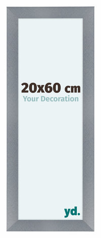 Como MDF Marco De Fotos 20x60cm Aluminio Cepillado Parte Delantera Tamano | Yourdecoration.es