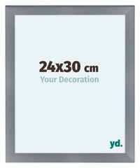 Como MDF Marco De Fotos 24x30cm Aluminio Cepillado Parte Delantera Tamano | Yourdecoration.es