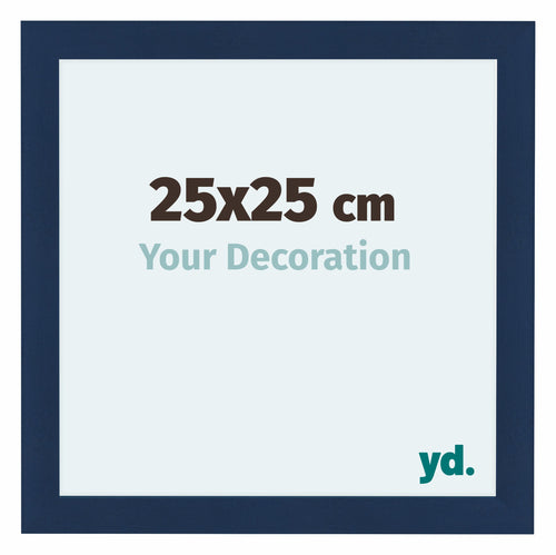 Como MDF Marco De Fotos 25x25cm Azul Oscuro Barrido Parte Delantera Tamano | Yourdecoration.es