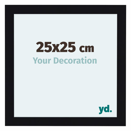 Como MDF Marco De Fotos 25x25cm Negro Muy Brillante Parte Delantera Tamano | Yourdecoration.es
