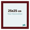 Como MDF Marco De Fotos 25x25cm Vino Tinto Barrido Parte Delantera Tamano | Yourdecoration.es