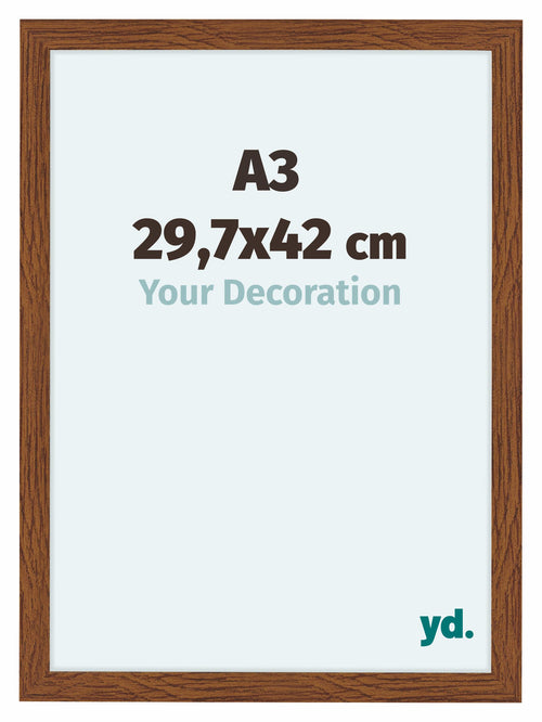 Como MDF Marco De Fotos 29 7x42cm A3 Roble Rustico Parte Delantera Tamano | Yourdecoration.es