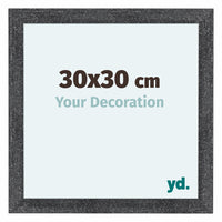 Como MDF Marco De Fotos 30x30cm Gris Barrido Parte Delantera Tamano | Yourdecoration.es