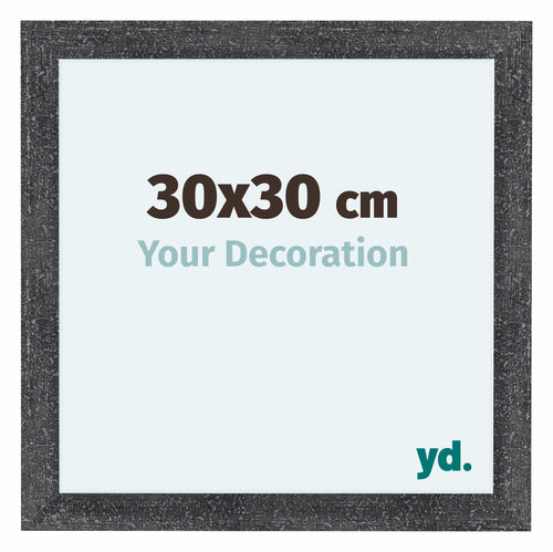 Como MDF Marco De Fotos 30x30cm Gris Barrido Parte Delantera Tamano | Yourdecoration.es