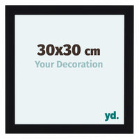 Como MDF Marco De Fotos 30x30cm Negro Muy Brillante Parte Delantera Tamano | Yourdecoration.es