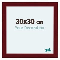 Como MDF Marco De Fotos 30x30cm Vino Tinto Barrido Parte Delantera Tamano | Yourdecoration.es