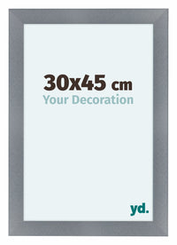 Como MDF Marco De Fotos 30x45cm Aluminio Cepillado Parte Delantera Tamano | Yourdecoration.es