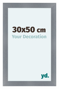Como MDF Marco De Fotos 30x50cm Aluminio Cepillado Parte Delantera Tamano | Yourdecoration.es