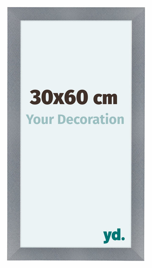 Como MDF Marco De Fotos 30x60cm Aluminio Cepillado Parte Delantera Tamano | Yourdecoration.es
