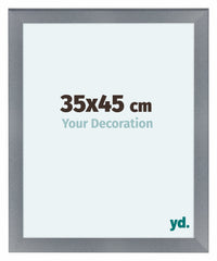 Como MDF Marco De Fotos 35x45cm Aluminio Cepillado Parte Delantera Tamano | Yourdecoration.es