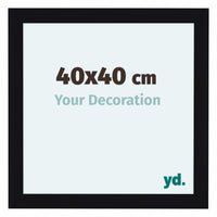 Como MDF Marco De Fotos 40x40cm Negro Muy Brillante Parte Delantera Tamano | Yourdecoration.es
