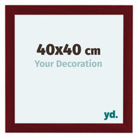 Como MDF Marco De Fotos 40x40cm Vino Tinto Barrido Parte Delantera Tamano | Yourdecoration.es