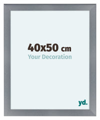 Como MDF Marco De Fotos 40x50cm Aluminio Cepillado Parte Delantera Tamano | Yourdecoration.es