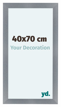 Como MDF Marco De Fotos 40x70cm Aluminio Cepillado Parte Delantera Tamano | Yourdecoration.es