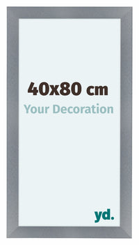 Como MDF Marco De Fotos 40x80cm Aluminio Cepillado Parte Delantera Tamano | Yourdecoration.es