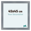 Como MDF Marco De Fotos 45x45cm Aluminio Cepillado Parte Delantera Tamano | Yourdecoration.es