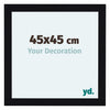 Como MDF Marco De Fotos 45x45cm Negro Muy Brillante Parte Delantera Tamano | Yourdecoration.es