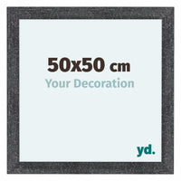 Como MDF Marco De Fotos 50x50cm Gris Barrido Parte Delantera Tamano | Yourdecoration.es