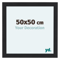 Como MDF Marco De Fotos 50x50cm Negro Grano De  Madera Parte Delantera Tamano | Yourdecoration.es