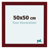 Como MDF Marco De Fotos 50x50cm Vino Tinto Barrido Parte Delantera Tamano | Yourdecoration.es