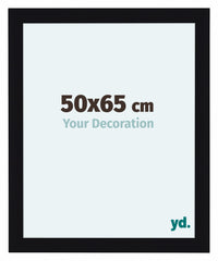 Como MDF Marco De Fotos 50x65cm Negro Muy Brillante Parte Delantera Tamano | Yourdecoration.es
