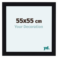Como MDF Marco De Fotos 55x55cm Negro Muy Brillante Parte Delantera Tamano | Yourdecoration.es