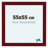 Como MDF Marco De Fotos 55x55cm Vino Tinto Barrido Parte Delantera Tamano | Yourdecoration.es