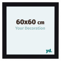 Como MDF Marco De Fotos 60x60cm Negro Muy Brillante Parte Delantera Tamano | Yourdecoration.es