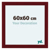 Como MDF Marco De Fotos 60x60cm Vino Tinto Barrido Parte Delantera Tamano | Yourdecoration.es