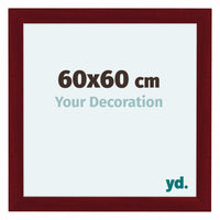 Como MDF Marco De Fotos 60x60cm Vino Tinto Barrido Parte Delantera Tamano | Yourdecoration.es