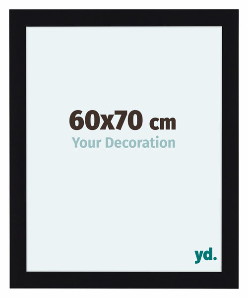 Como MDF Marco De Fotos 60x70cm Negro Muy Brillante Parte Delantera Tamano | Yourdecoration.es