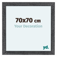 Como MDF Marco De Fotos 70x70cm Gris Barrido Parte Delantera Tamano | Yourdecoration.es