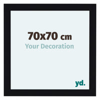 Como MDF Marco De Fotos 70x70cm Negro Muy Brillante Parte Delantera Tamano | Yourdecoration.es
