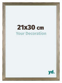 Lincoln Madera Marco De Fotos 21x30cm Plateado Delantera Tamano | Yourdecoration.es