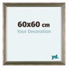 Lincoln Madera Marco De Fotos 60x60cm Plateado Delantera Tamano | Yourdecoration.es