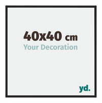 Miami Aluminio Marco De Fotos 40x40cm Negro Muy Brillante Delantera Tamano | Yourdecoration.es