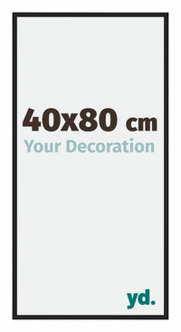 Miami Aluminio Marco De Fotos 40x80cm Negro Muy Brillante Delantera Tamano | Yourdecoration.es