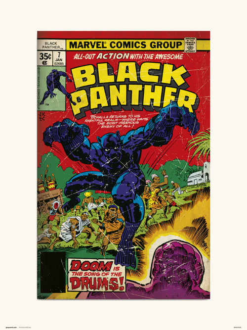 Grupo Erik Marvel Black Panther 7 Reproducción de arte 30X40cm | Yourdecoration.es