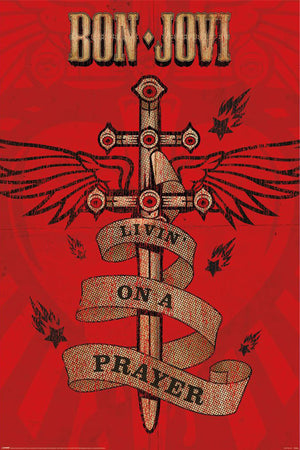 Póster Bon Jovi Livin On a Prayer 61x91 5cm Pyramid PP35296 | Yourdecoration.es