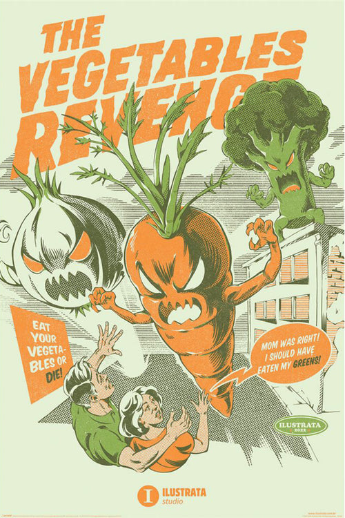 Póster Illustrata The Vegetables Revenge 61x91 5cm Pyramid PP35304 | Yourdecoration.es