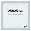 Virginia Aluminio Marco De Fotos 25x25cm Blanco Parte Delantera Tamano | Yourdecoration.es