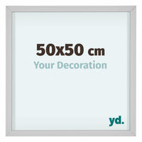 Virginia Aluminio Marco De Fotos 50x50cm Blanco Parte Delantera Tamano | Yourdecoration.es