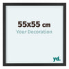 Virginia Aluminio Marco De Fotos 55x55cm Negro Parte Delantera Tamano | Yourdecoration.es